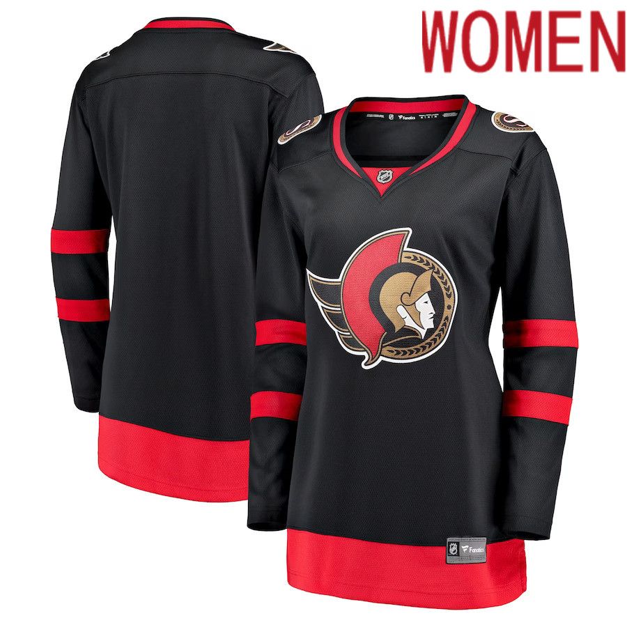 Women Ottawa Senators Fanatics Branded Black Home Breakaway NHL Jersey